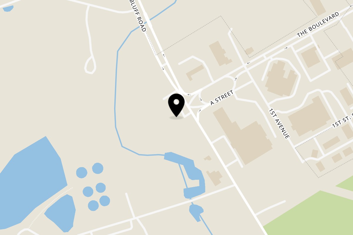 Map showing the location of Mama's Kitchen on Bluff Road on 3055 Bluff Rd in Columbia